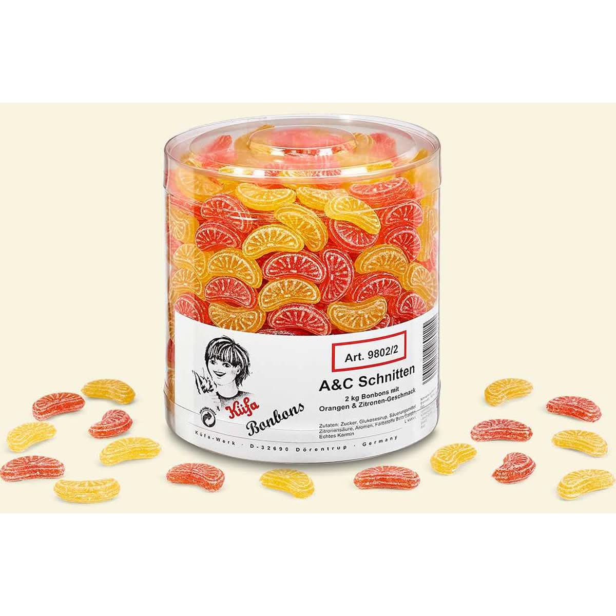 Küfa Bonbons A&C Schnitten Orangen & Zitronen-Geschmack 2kg - Image 3