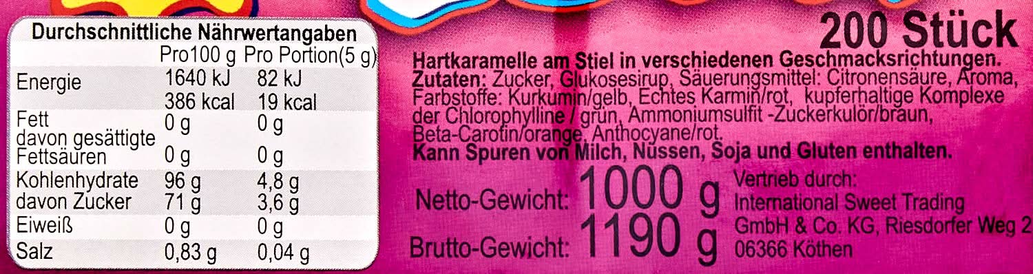 Cool Herzlolli 200 Stück im 1 kg Beutel, flache Lutscher in Herzform - Image 4