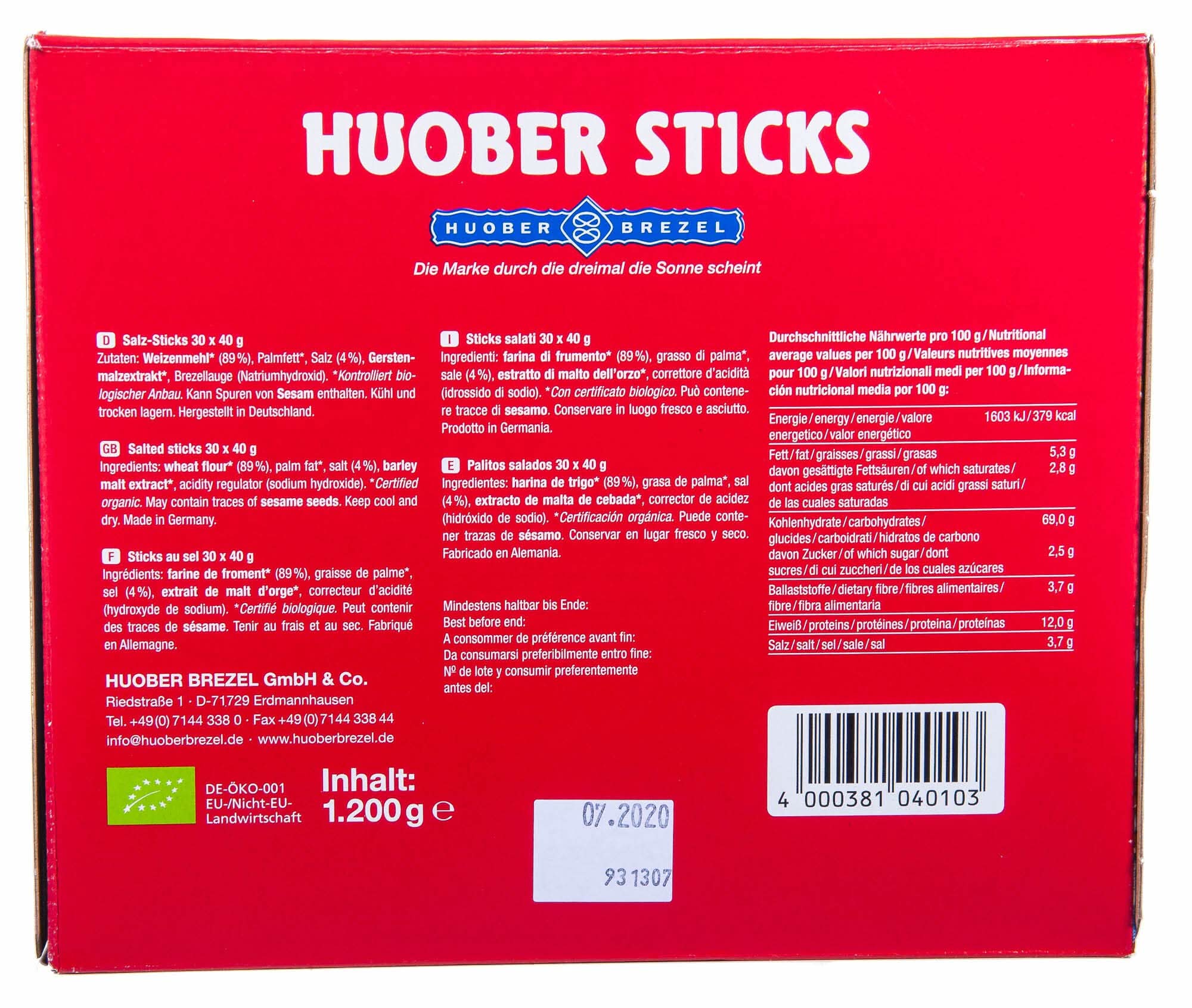 HUOBER bio Mini Sticks, Thekendisplay mit 30 x 40g Beutelchen - Image 3
